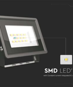 10W LED Προβολέας Μαύρο Σώμα V-TAC IP65 Θερμό 3000K – 6727