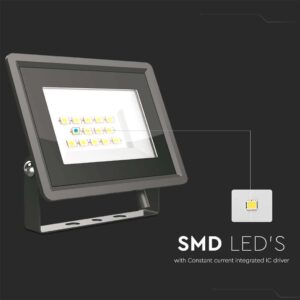 10W LED Προβολέας Μαύρο Σώμα V-TAC IP65 Θερμό 3000K – 6727