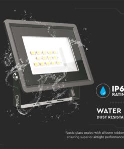 10W LED Προβολέας Μαύρο Σώμα V-TAC IP65 Θερμό 3000K – 6727