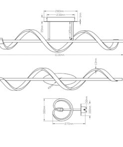 Φωτιστικό Οροφής Trio Lighting LED 20W Χρώμιο Μεταλλικό Dimmable 1800lm 3000K 672910106