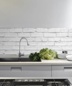 White Bricks πλάτη προστασίας τοίχων κουζίνας και μπάνιου Ango – 67319