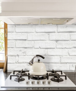 White Bricks πλάτη προστασίας τοίχων κουζίνας και μπάνιου Ango – 67319