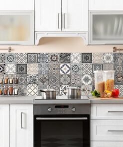 Azulejos Vintage πλάτη προστασίας τοίχων κουζίνας και μπάνιου Ango – 67321