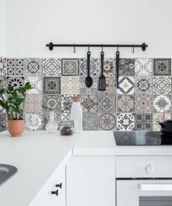 Azulejos Vintage πλάτη προστασίας τοίχων κουζίνας και μπάνιου Ango – 67321