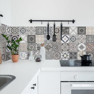 Azulejos Vintage πλάτη προστασίας τοίχων κουζίνας και μπάνιου Ango – 67321