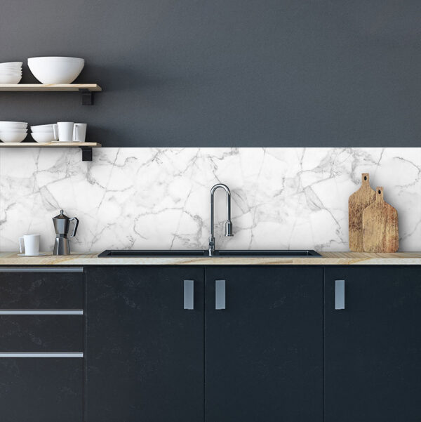 White Marble πλάτη προστασίας τοίχων κουζίνας και μπάνιου Ango – 67323