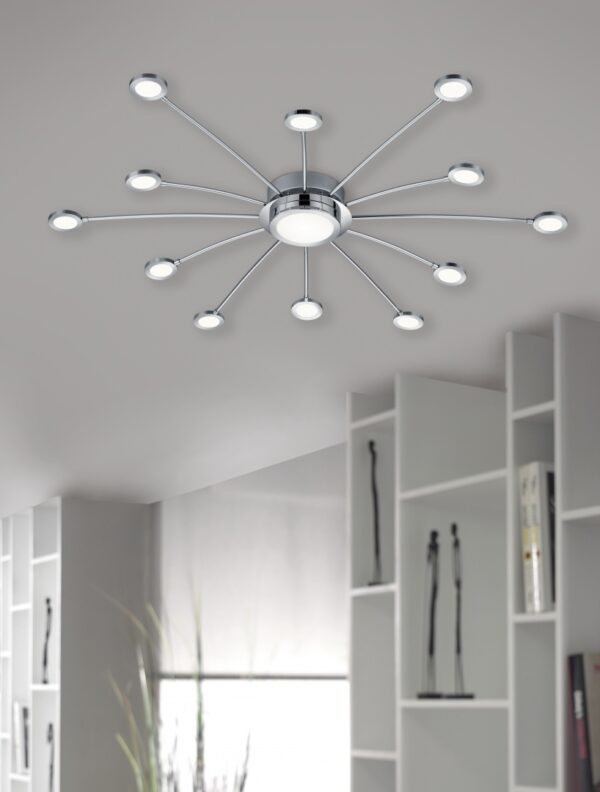 Φωτιστικό Οροφής Trio Lighting LED 2,1W  Χρώμιο Μεταλλικό Dimmable 200lm 3000 – 6500K  673311306