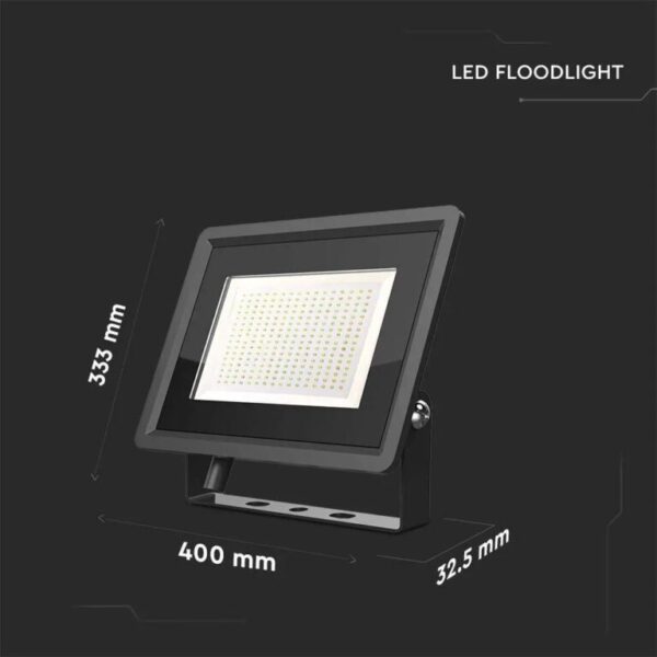 Προβολέας LED F-Class 200W ψυχρό λευκό 6500K μαύρο σώμα V-TAC – 6734