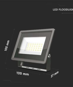 20W LED Προβολέας Μαύρο Σώμα V-TAC IP65 Θερμό 3000K – 6737