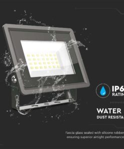 20W LED Προβολέας Μαύρο Σώμα V-TAC IP65 Θερμό 3000K – 6737