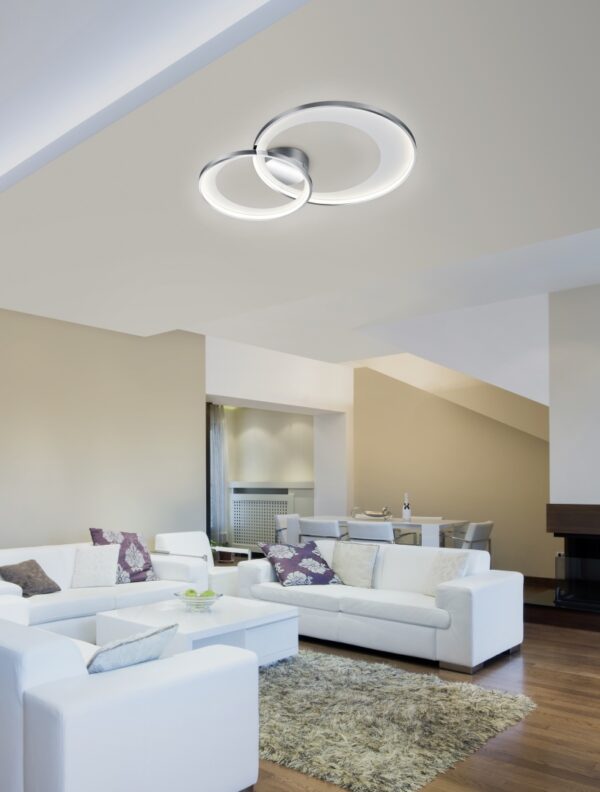 Φωτιστικό Οροφής Trio Lighting LED 29W  Χρώμιο Μεταλλικό Step Dimmable 2650lm 3000K  673810206
