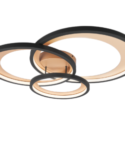 Φωτιστικό Οροφής Trio Lighting LED 36W Μαύρο Ματ Μεταλλικό Step Dimmable 4300lm 3000K – 673810332