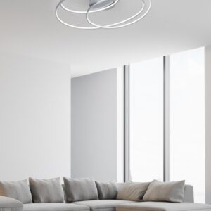 Φωτιστικό Οροφής Trio Lighting LED 38,5W  Νίκελ Ματ Μεταλλικό Step Dimmable 3850lm 3000K  673916007