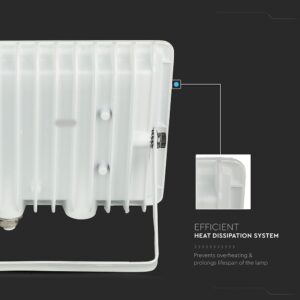 20W LED Προβολέας V-TAC Λευκό Σώμα IP65 Θερμό 3000K – 6740