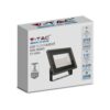30W LED Προβολέας Μαύρο Σώμα V-TAC IP65 Θερμό 3000K – 6743
