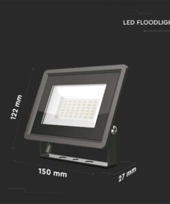 30W LED Προβολέας Μαύρο Σώμα V-TAC IP65 Θερμό 3000K – 6743