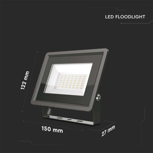 30W LED Προβολέας Μαύρο Σώμα V-TAC IP65 Θερμό 3000K – 6743