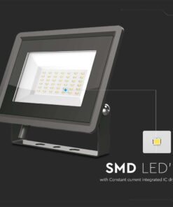 30W LED Προβολέας Μαύρο Σώμα V-TAC IP65 Θερμό 3000K – 6743