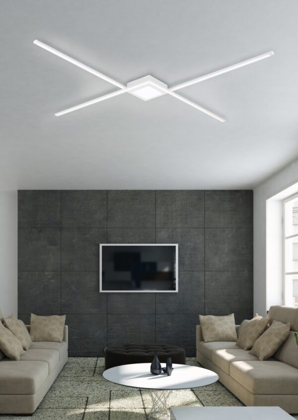 Φωτιστικό Οροφής Trio Lighting LED 27W  Λευκό Ματ Μεταλλικό Step Dimmable 3300lm 4000K  674410331