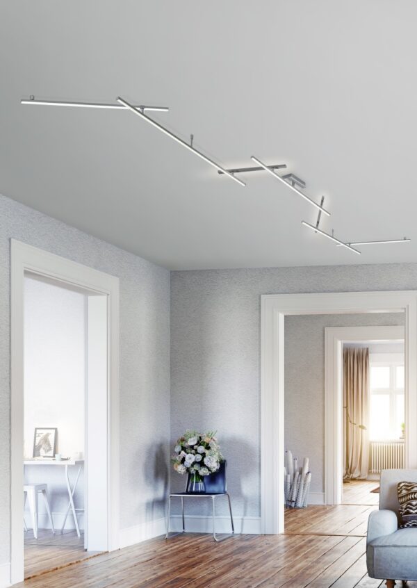 Φωτιστικό Οροφής Trio Lighting LED 20W  Νίκελ Ματ Μεταλλικό Step Dimmable 2150lm 3000K  674610707