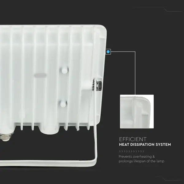 LED Προβολέας 50W Λευκός V-TAC IP65 110° 4300lm Φυσικό Λευκό 4000K – 6753