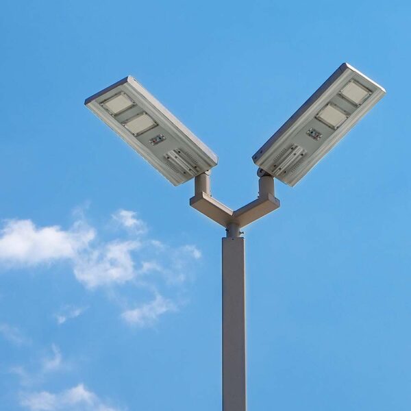LED ηλιακό φωτιστικό δρόμου 33W φυσικό 4000K με γκρι σώμα με αισθητήρα και τηλεχειριστήριο V-TAC – 6755