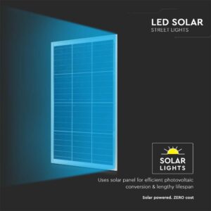 LED ηλιακό φωτιστικό δρόμου 33W φυσικό 4000K με γκρι σώμα με αισθητήρα και τηλεχειριστήριο V-TAC – 6755