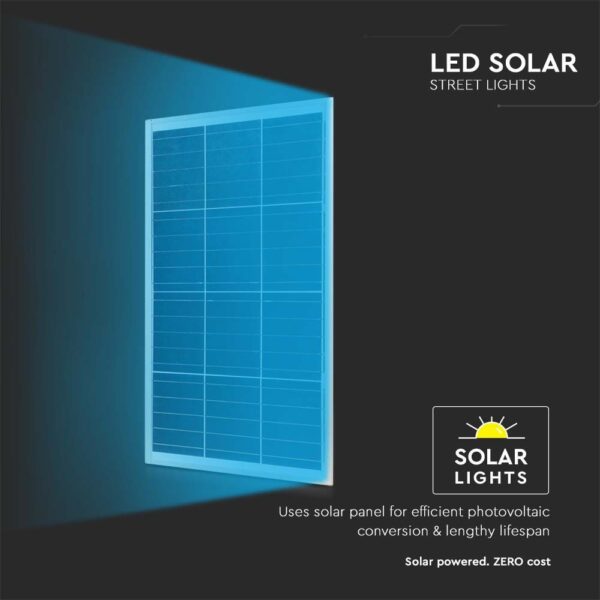 LED ηλιακό φωτιστικό δρόμου 33W φυσικό 4000K με γκρι σώμα με αισθητήρα και τηλεχειριστήριο V-TAC – 6755