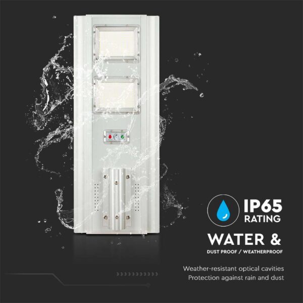 LED ηλιακό φωτιστικό δρόμου 33W φυσικό 4000K με γκρι σώμα με αισθητήρα και τηλεχειριστήριο V-TAC – 6755