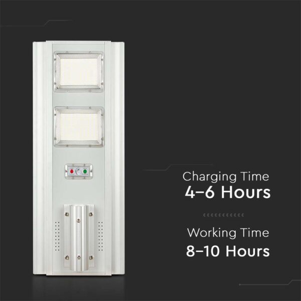 LED ηλιακό φωτιστικό δρόμου 33W φυσικό 4000K με γκρι σώμα με αισθητήρα και τηλεχειριστήριο V-TAC – 6755