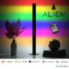 GloboStar® ALIEN-DIVA-BLACK-50-9 ALIEN Design DIVA Μοντέρνο Minimal Nordic Μεταλλικό Φωτιστικό Επιτραπέζιο – Πορτατίφ – Λαμπατέρ Μαύρο LED 10W 1500lm με Ασύρματο Χειριστήριο RF & Dimmer IP20 Πολύχρωμο + CCT – RGBW + WW Μ3 x Π1.6 x Υ50cm