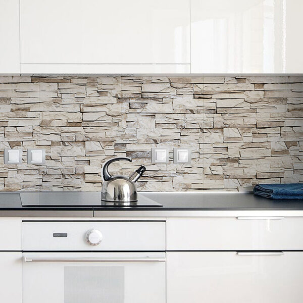 Beige Stones XL πλάτη προστασίας τοίχων κουζίνας και μπάνιου Ango – 67603