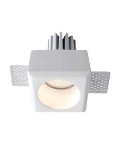 Γύψινο επιφανειακό φωτιστικό Spot GU10 τετράγωνο με λευκό σώμα V-TAC – 6761