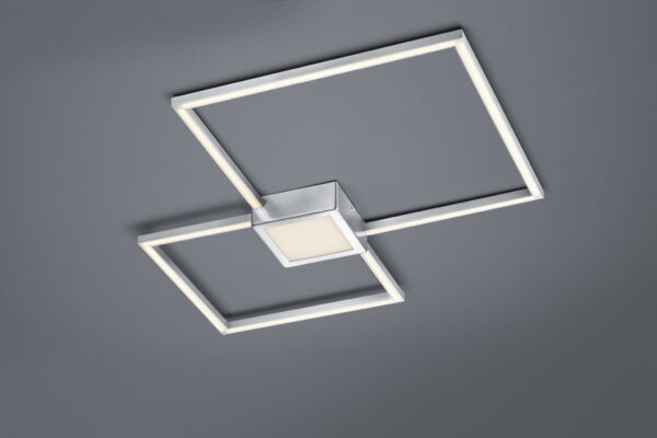 Φωτιστικό Οροφής Trio Lighting LED 28W  Νίκελ Ματ Μεταλλικό Step Dimmable 2600lm 3000K  676210307