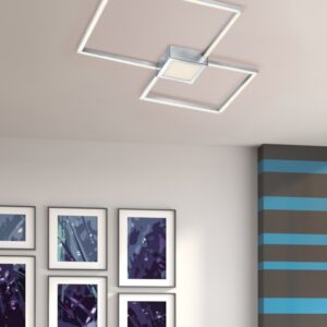 Φωτιστικό Οροφής Trio Lighting LED 28W  Νίκελ Ματ Μεταλλικό Step Dimmable 2600lm 3000K  676210307