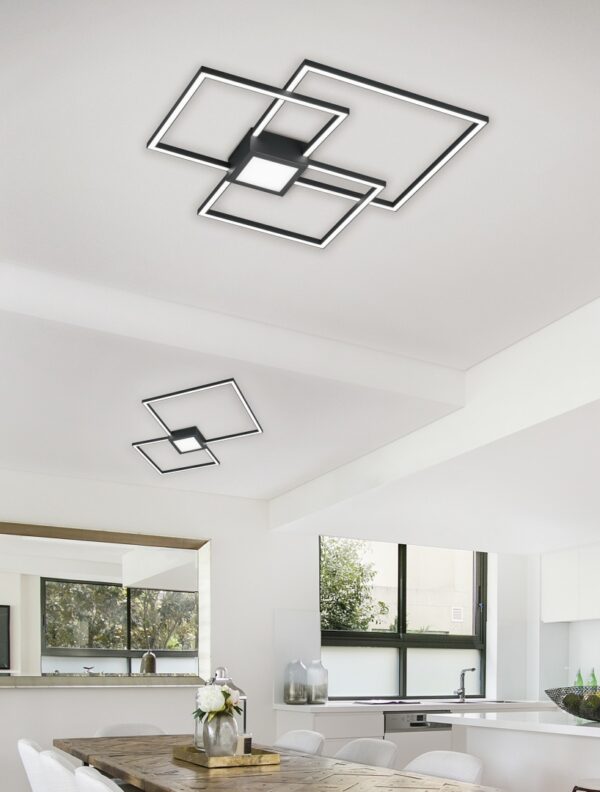 Φωτιστικό Οροφής Trio Lighting LED 28W  Ανθρακί Μεταλλικό Step Dimmable 2600lm 3000K  676210342