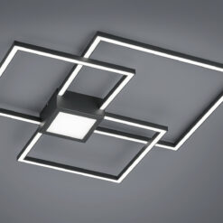 Φωτιστικό Οροφής Trio Lighting LED 38W Ανθρακί Μεταλλικό Step Dimmable 4000lm 3000K 676210442