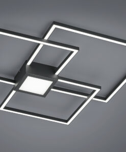 Φωτιστικό Οροφής Trio Lighting LED 38W Ανθρακί Μεταλλικό Step Dimmable 4000lm 3000K 676210442