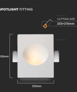 Γύψινο χωνευτό φωτιστικό Spot GU10 ορθογώνιο με λευκό σώμα V-TAC – 6771