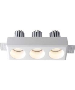 Γύψινο φωτιστικό Spot 3xGU10 τετράγωνο με λευκό σώμα V-TAC – 6776