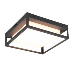 Φωτιστικό Οροφής Trio Lighting WITHAM LED, 14W · 1550lm, 2300+3000+4000K Ανθρακί Μεταλλικό IP54 – 677860142