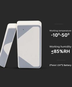 Wi-Fi Smart Αισθητήρας Πόρτας – Παραθύρου Λευκός V-TAC – 6782