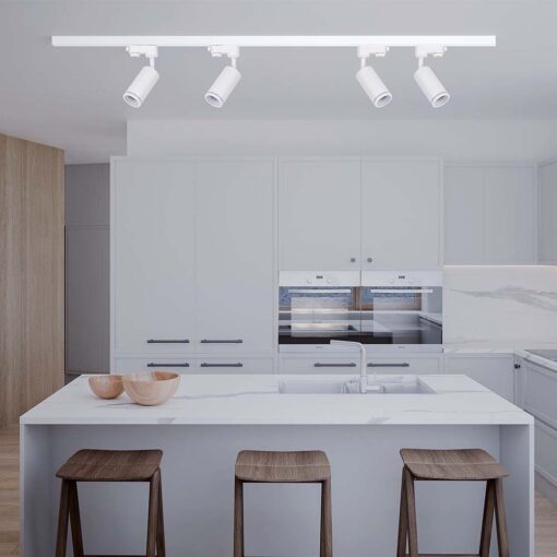 LED Τριφασικό Φωτιστικό Ράγας GU10 V-TAC Λευκό Περιστρεφόμενο – 6783