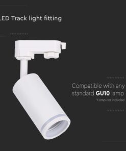 LED Τριφασικό Φωτιστικό Ράγας GU10 V-TAC Λευκό Περιστρεφόμενο – 6783