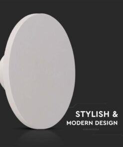 LED Απλίκα Τοίχου Αρχιτεκτονικού Φωτισμού 12W Στρογγυλή Λευκή V-TAC IP65 Θερμό Λευκό 3000K – 6785