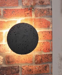 LED Απλίκα Τοίχου Αρχιτεκτονικού Φωτισμού 12W Στρογγυλή Μαύρο V-TAC IP65 Θερμό Λευκό 3000K – 6787