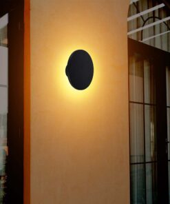 LED Απλίκα Τοίχου Αρχιτεκτονικού Φωτισμού 12W Στρογγυλή Μαύρο V-TAC IP65 Θερμό Λευκό 3000K – 6787