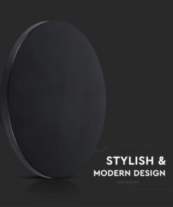 LED Απλίκα Τοίχου Αρχιτεκτονικού Φωτισμού 12W Στρογγυλή Μαύρο V-TAC IP65 Θερμό Λευκό 3000K – 6787