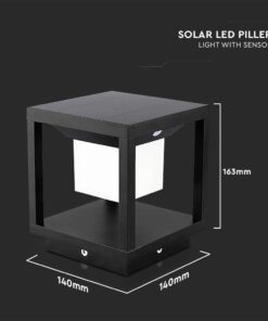 Ηλιακό Φωτιστικό Δαπέδου Κήπου V-TAC με Αισθητήρα Κίνησης IP65 Μαύρο Θερμό 3000K – 6805