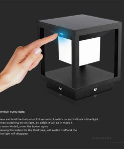 Ηλιακό Φωτιστικό Δαπέδου Κήπου V-TAC με Αισθητήρα Κίνησης IP65 Μαύρο Θερμό 3000K – 6805